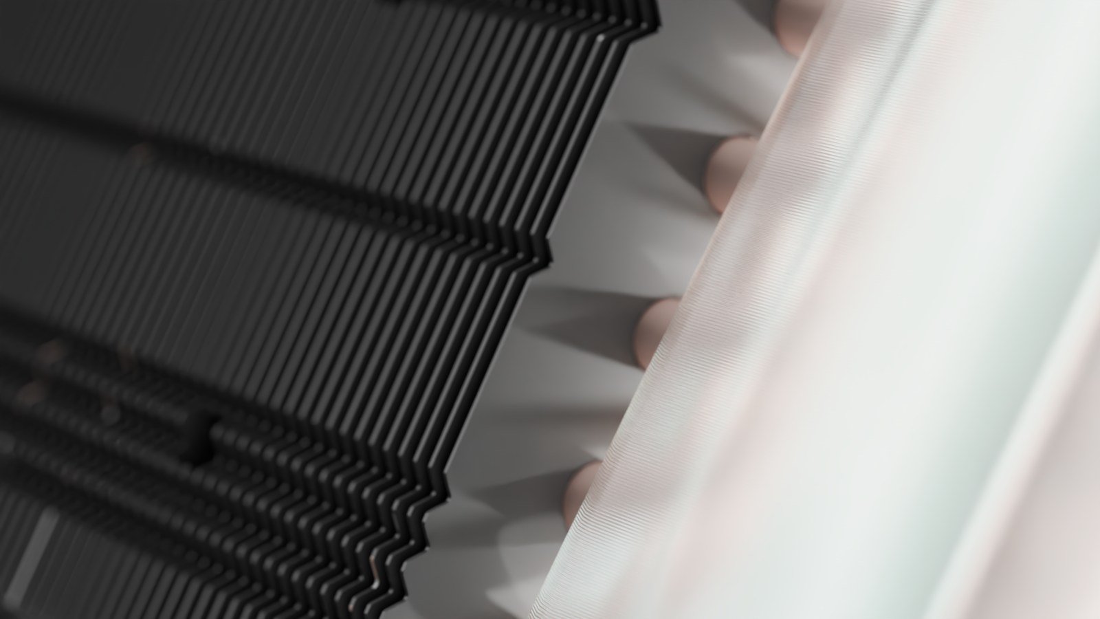 Macro render showing visible FDM layers in untinted frosted PCTG.